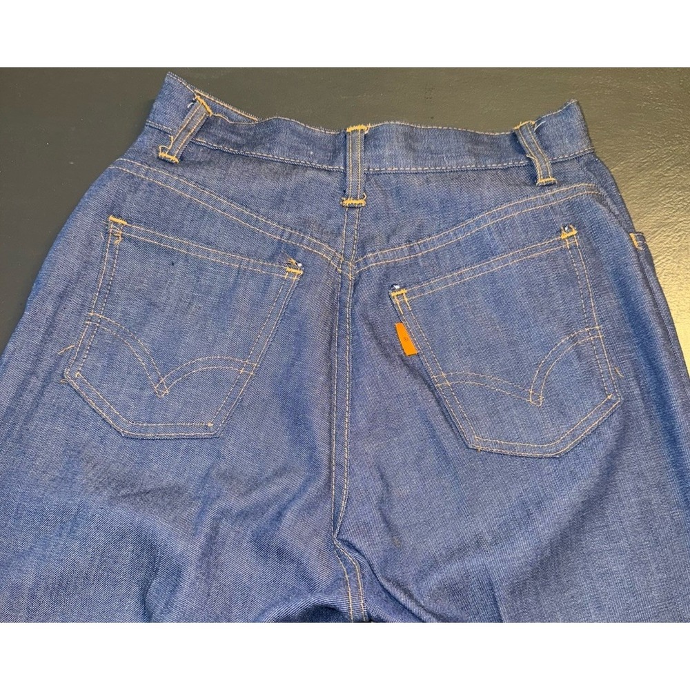 Vintage 1970s Levis For Me Wide Leg Jeans 26x28.5" Blank Orange Tab Scovill RARE